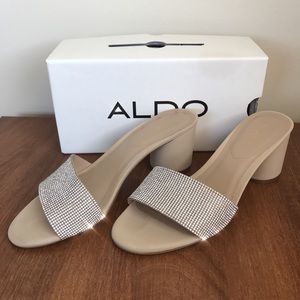 Cosentini Aldo Mules Rhinestone Sparkly Shoes new